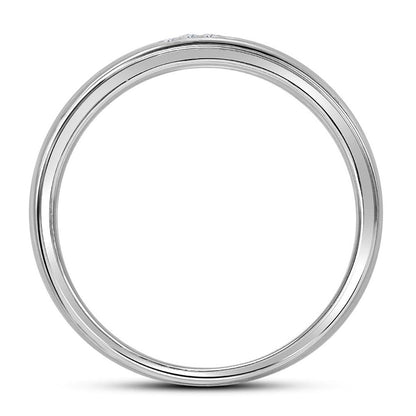 14k White Gold Round Diamond Slender Halo Bridal Wedding Ring Set 1/2 Cttw