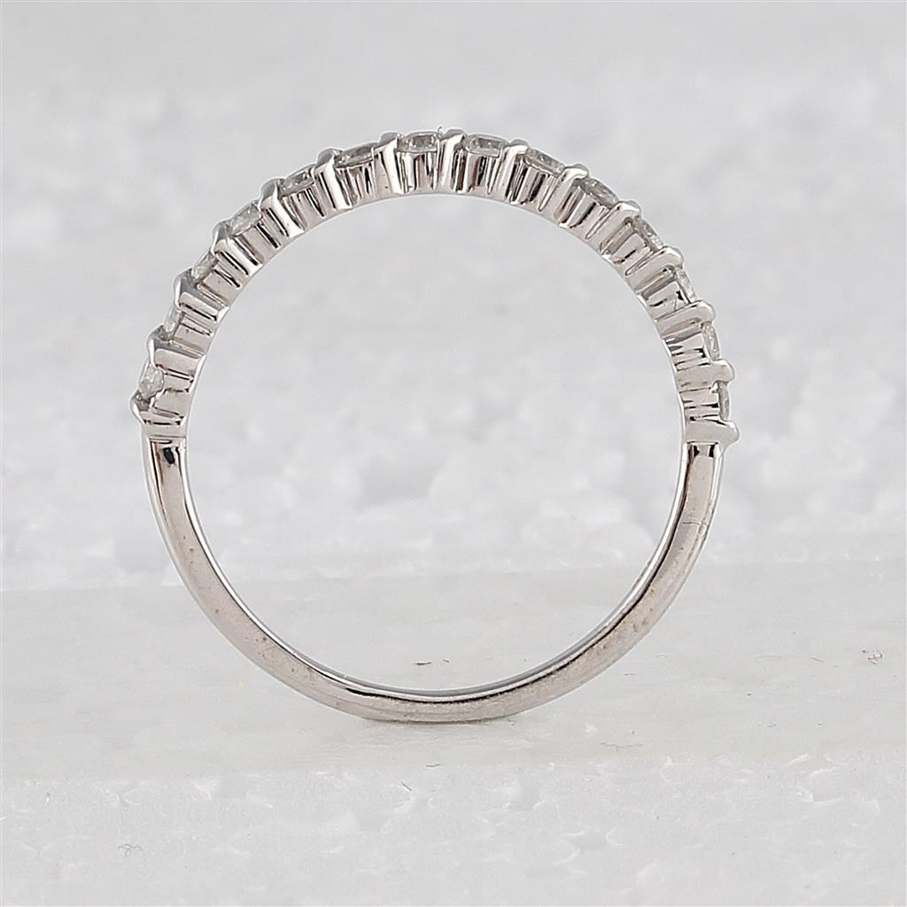 14k White Gold Round Diamond Halo Bridal Wedding Ring Set 1 Cttw (Certified)