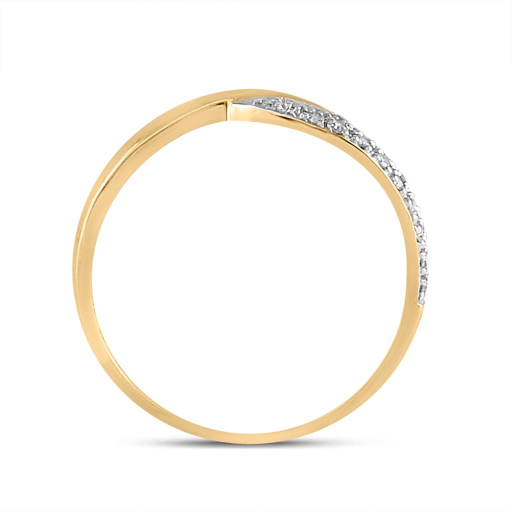 14k White Gold Round Diamond Band Ring 1/8 Cttw