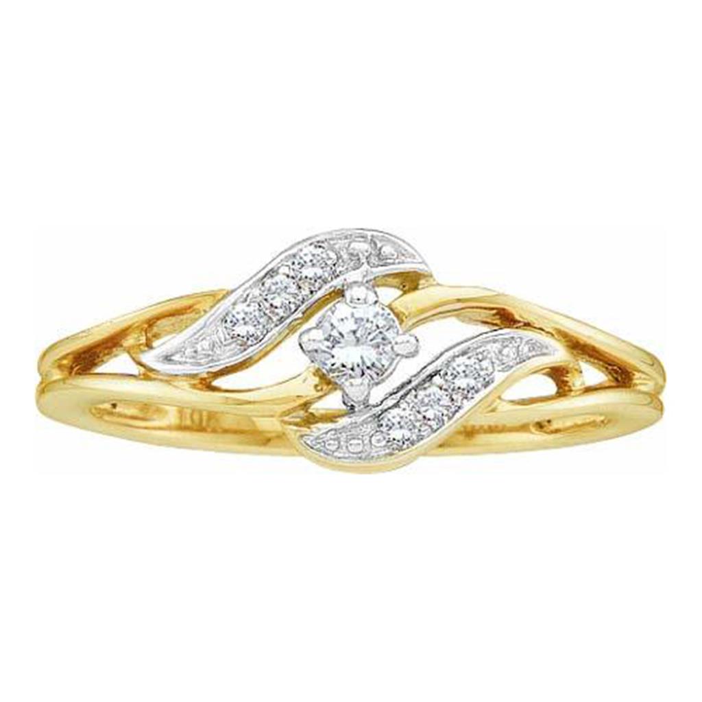 1/6CT-Diamond CLUSTER BRIDAL RING