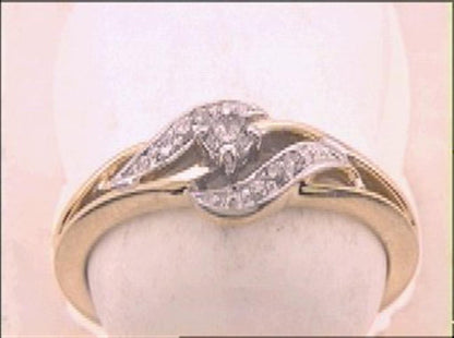 1/6CT-Diamond CLUSTER BRIDAL RING