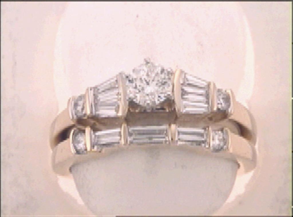 1 CTW -Diamond 3/8CTW -CRD BRIDAL SET