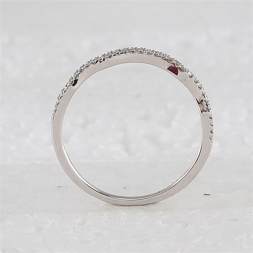 14k White Gold Round Diamond Twist Halo Bridal Wedding Ring Set 5/8 Cttw (Certified)