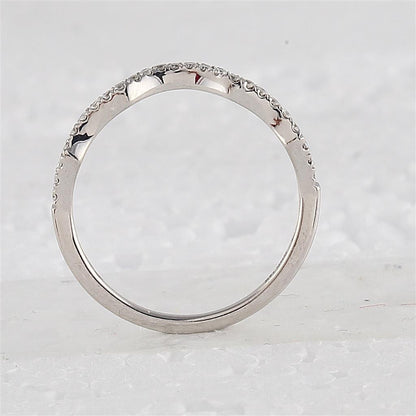 14k White Gold Round Diamond Bridal Wedding Ring Set 1 Ctw (Certified)