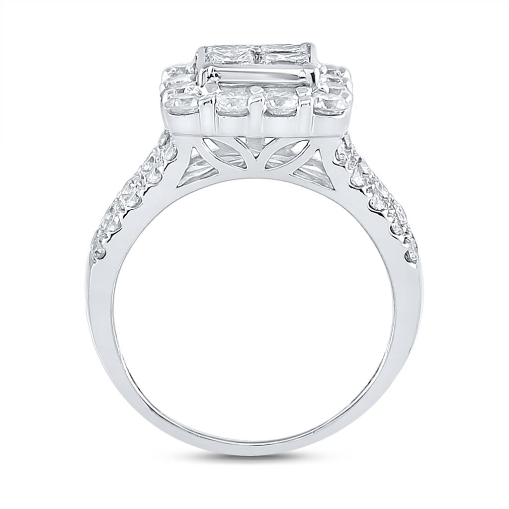 14k White Gold Round Diamond Twist Stackable Band Ring 1/12 Cttw