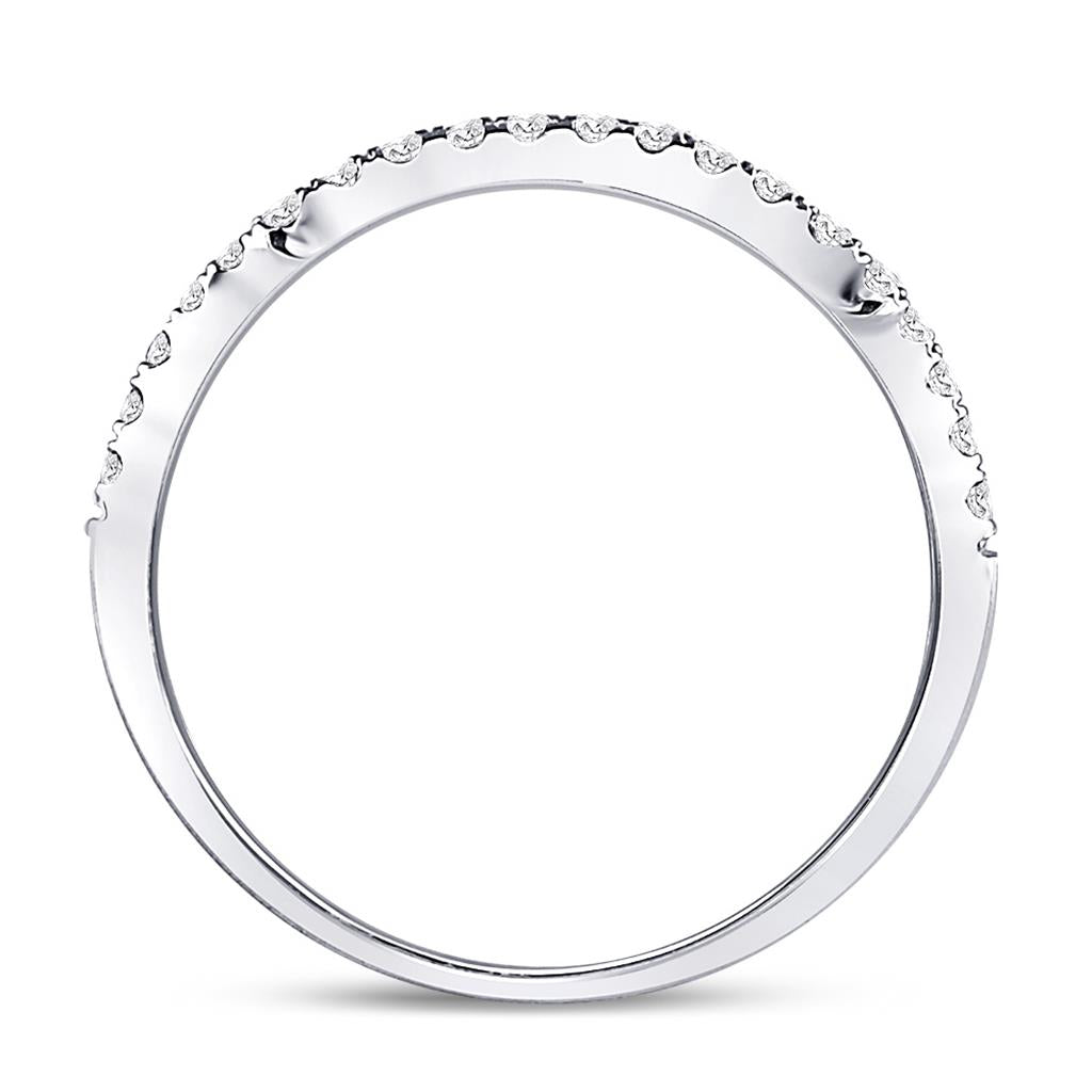 14k White Gold Round Diamond Bridal Wedding Ring Set 1-1/2 Cttw (Certified)