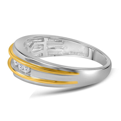 14k White Gold Round Diamond Wedding Single Row Band Ring 1/4 Cttw