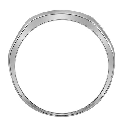 14k White Gold Round Diamond Wedding Single Row Band Ring 1/4 Cttw