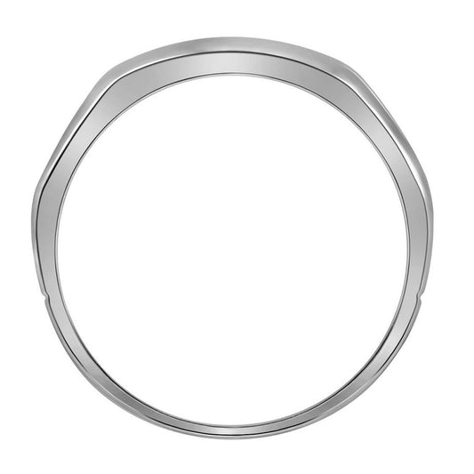 14k White Gold Round Diamond Wedding Single Row Band Ring 1/4 Cttw