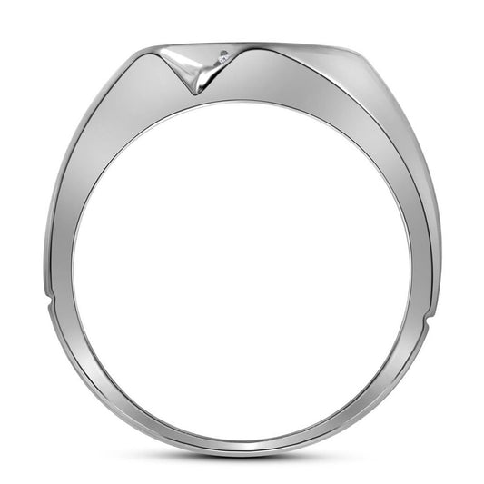 14k White Gold Round Diamond Band Ring 1/2 Cttw