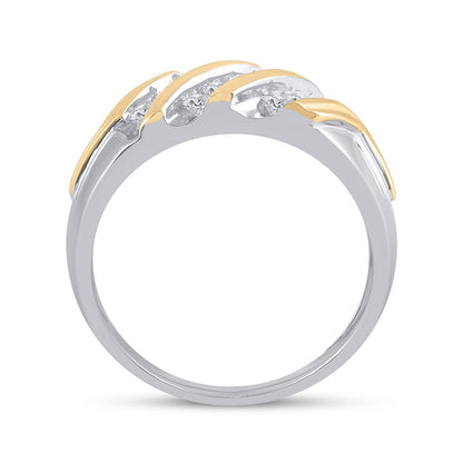 14k White Gold Round Diamond Wedding Triple Row Band Ring 1/2 Cttw