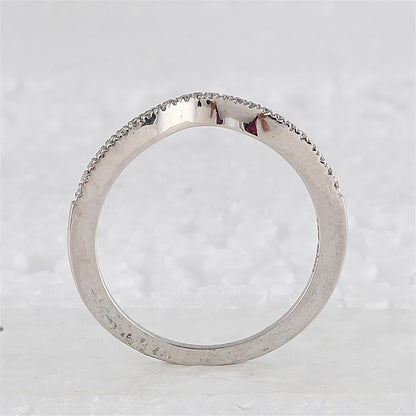 14k White Gold Round Diamond Bridal Wedding Ring Set 1 Cttw (Certified)