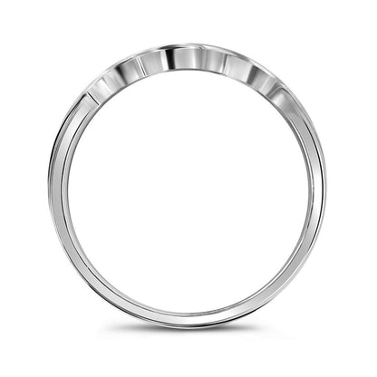 14k White Gold Round Diamond Bridal Wedding Ring Set 1/2 Cttw