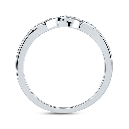 14k White Gold Round Diamond Halo Bridal Wedding Ring Set 1/3 Cttw