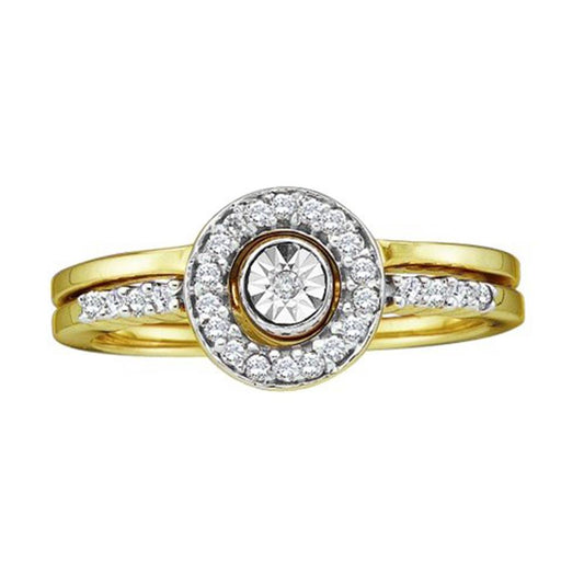 1/6CT-Diamond RD-CENTER BRIDAL SET
