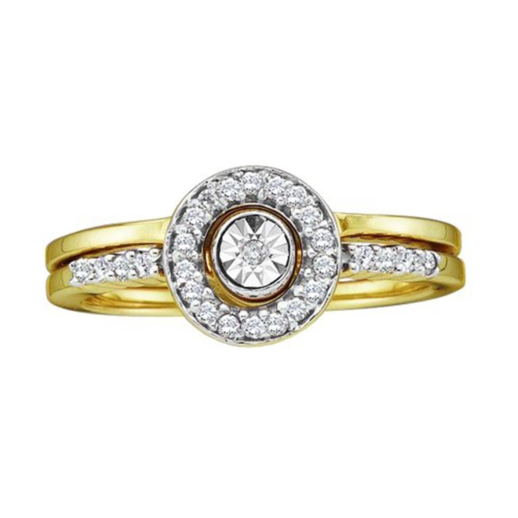 1/6CT-Diamond RD-CENTER BRIDAL SET