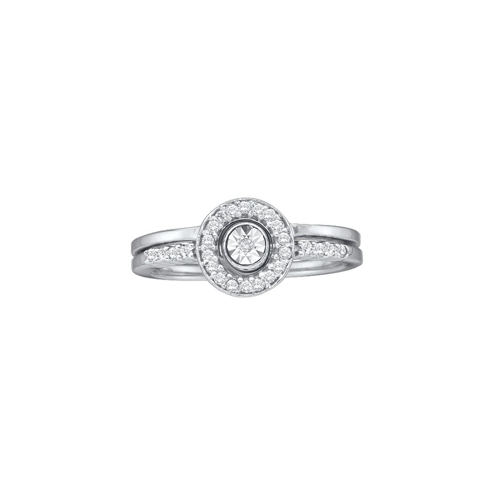 1/6CT-Diamond RD-CENTER BRIDAL SET