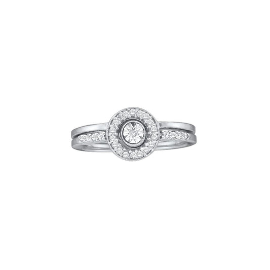 1/6CT-Diamond RD-CENTER BRIDAL SET