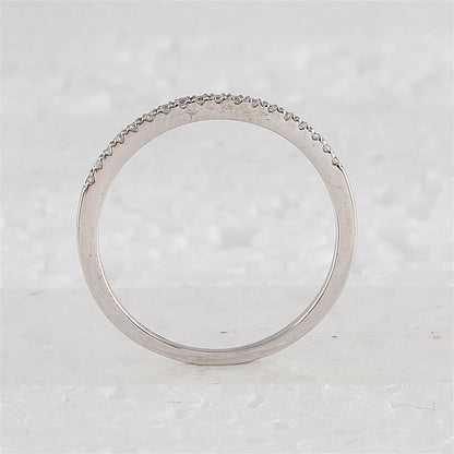 14k White Gold Round Diamond Bridal Wedding Ring Set 7/8 Cttw