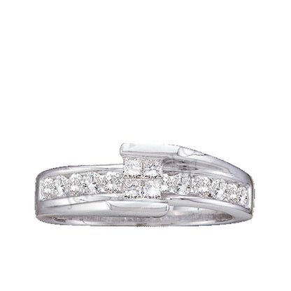 14k Yellow Gold Princess Diamond Band Ring 1/2 Cttw