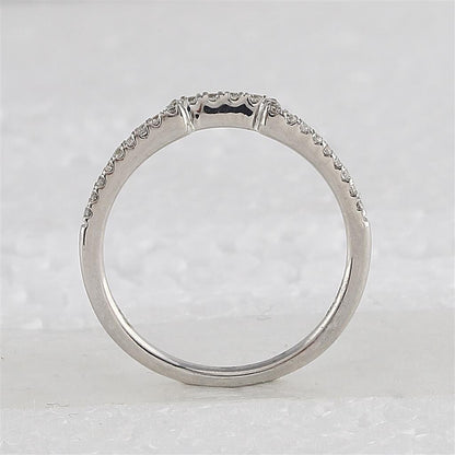 14k White Gold Princess Diamond Halo Bridal Wedding Ring Set 1 Cttw