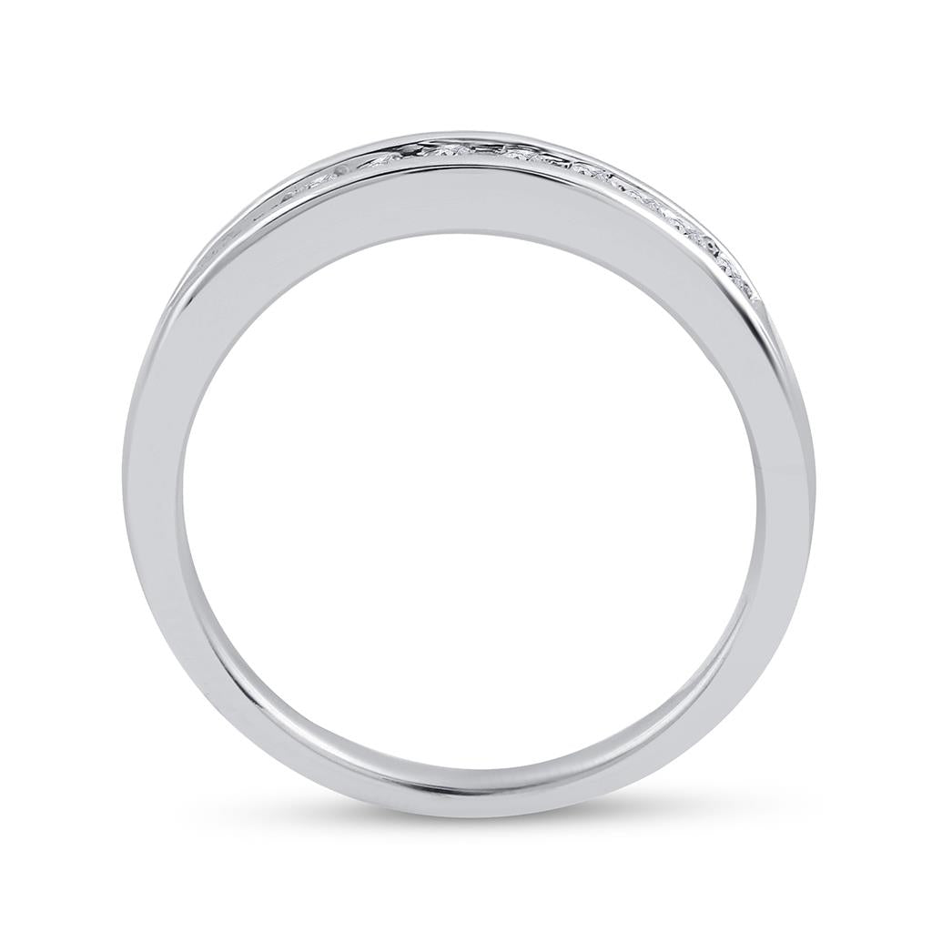 14k White Gold Princess Diamond Bridal Wedding Ring Set 1/2 Cttw