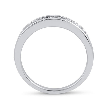 14k White Gold Princess Diamond Bridal Wedding Ring Set 1/2 Cttw