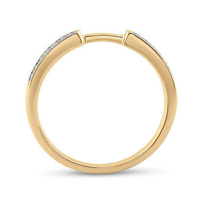 14k Yellow Gold Princess Diamond Halo Bridal Wedding Ring Set 1/2 Cttw