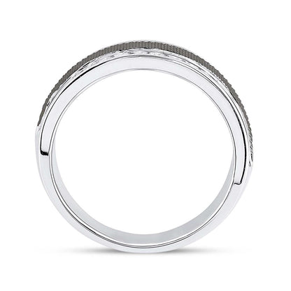 14k White Gold Round Diamond Wedding Band Ring 1/2 Cttw