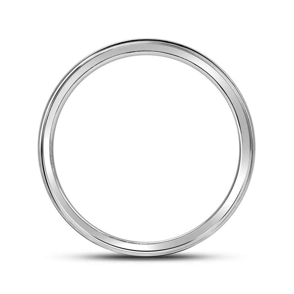 14k White Gold Round Diamond Wedding Band Ring 1 Cttw