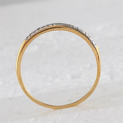 14k Yellow Gold Round Diamond Bridal Wedding Ring Set 1/2 Cttw