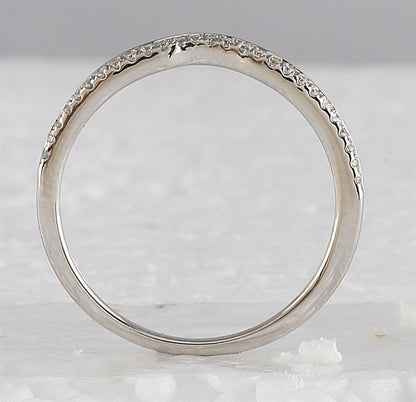 14k White Gold Round Diamond Bridal Wedding Ring Set 1 Cttw