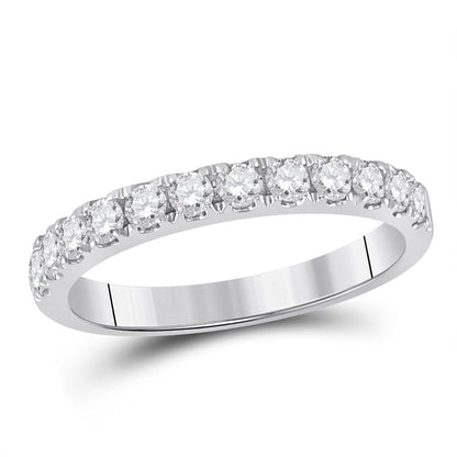 14k White Gold Round Diamond Bridal Wedding Ring Set 3-5/8 Cttw