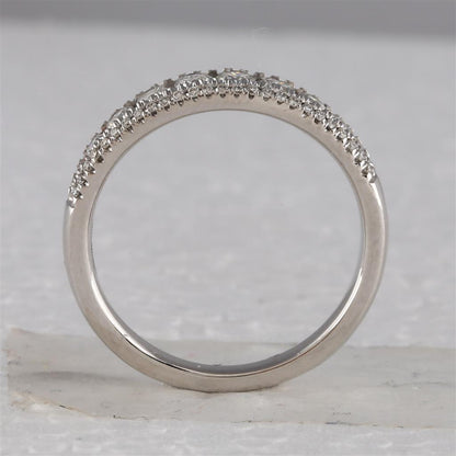 14k White Gold Round Diamond Bridal Wedding Ring Set 2 Cttw (Certified)