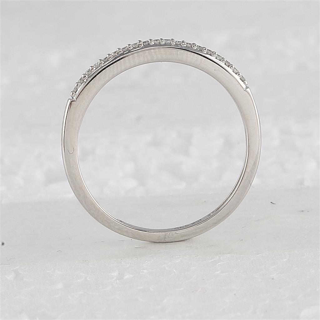 14k White Gold Round Diamond Bridal Wedding Ring Set 1/3 Cttw