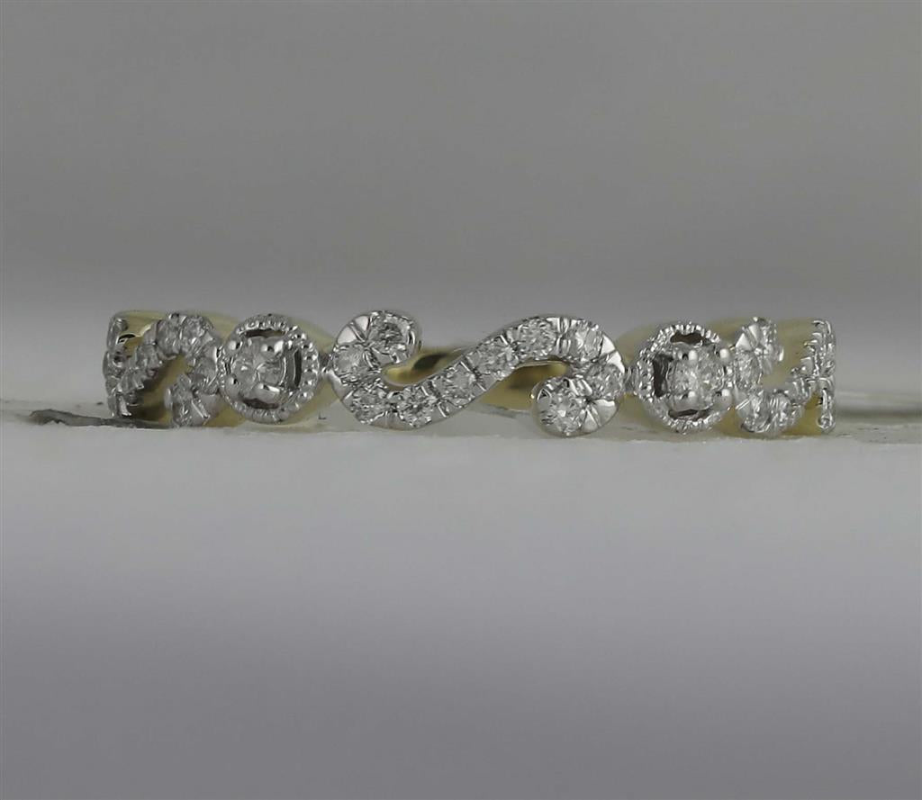 14k White Gold Round Diamond Band Ring 1/4 Cttw