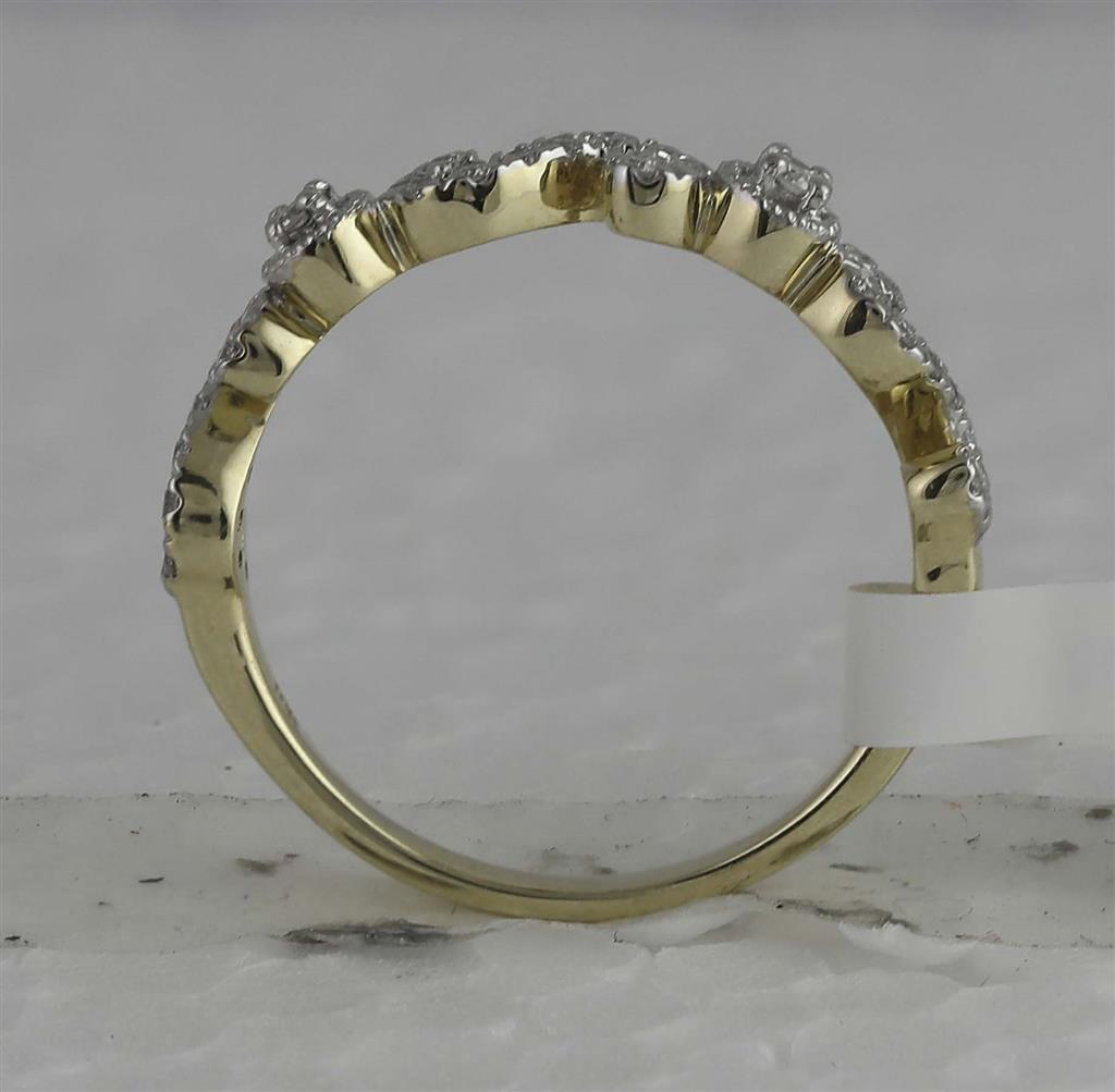 14k White Gold Round Diamond Band Ring 1/4 Cttw
