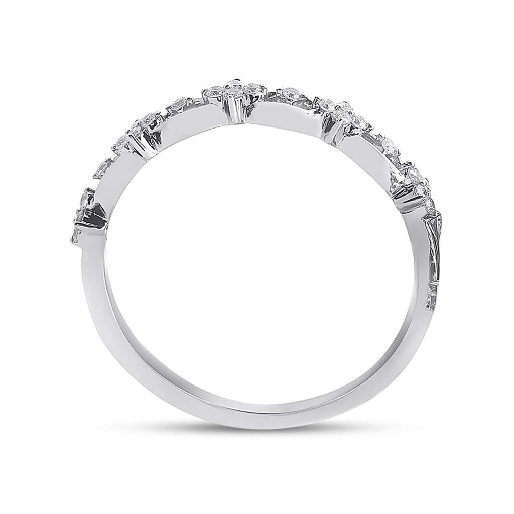 14k White Gold Round Diamond Bridal Wedding Ring Set 1 Cttw (Certified)