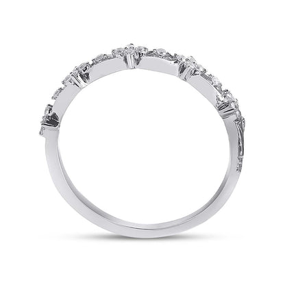 14k White Gold Round Diamond Bridal Wedding Ring Set 1 Cttw (Certified)