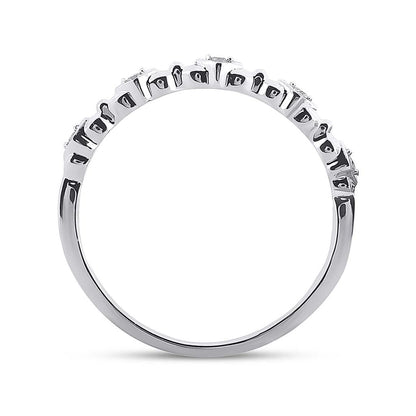 14k White Gold Round Diamond Bridal Wedding Ring Set 1 Cttw (Certified)