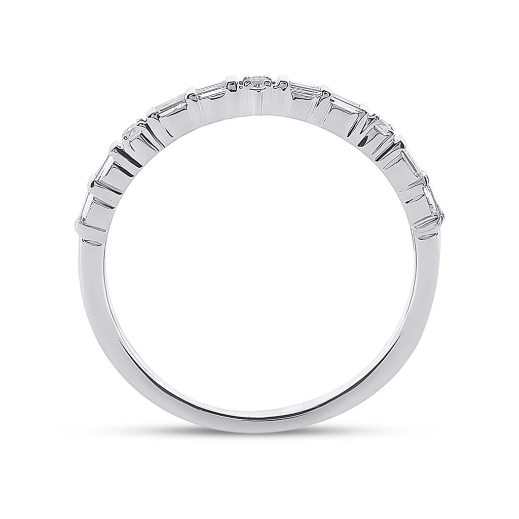 14k White Gold Princess Diamond Bridal Wedding Ring Set 1-1/3 Cttw (Certified)