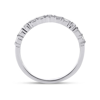 14k White Gold Princess Diamond Bridal Wedding Ring Set 1-1/3 Cttw (Certified)