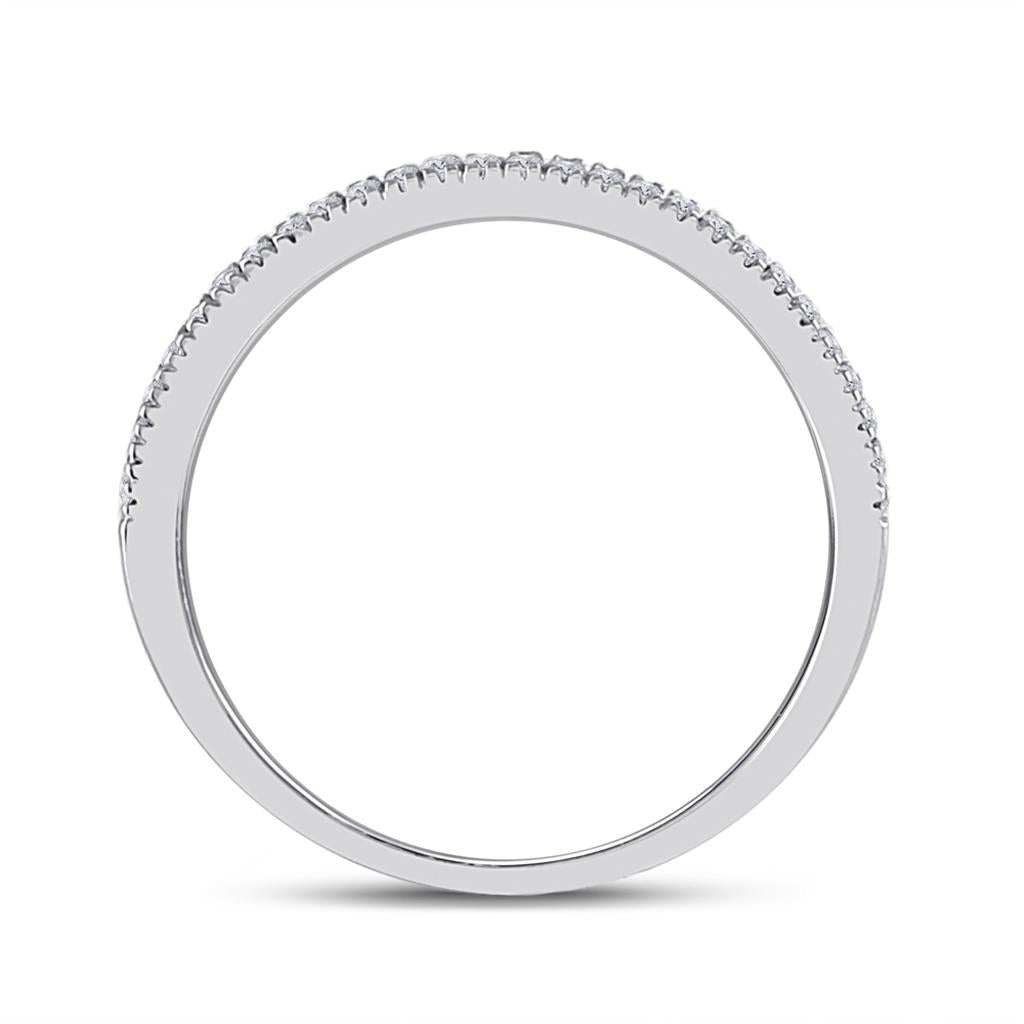 14k White Gold Round Diamond Oval Bridal Wedding Ring Set 1/3 Cttw