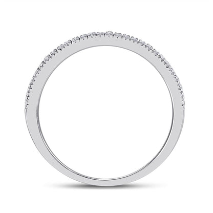 14k White Gold Round Diamond Oval Bridal Wedding Ring Set 1/3 Cttw