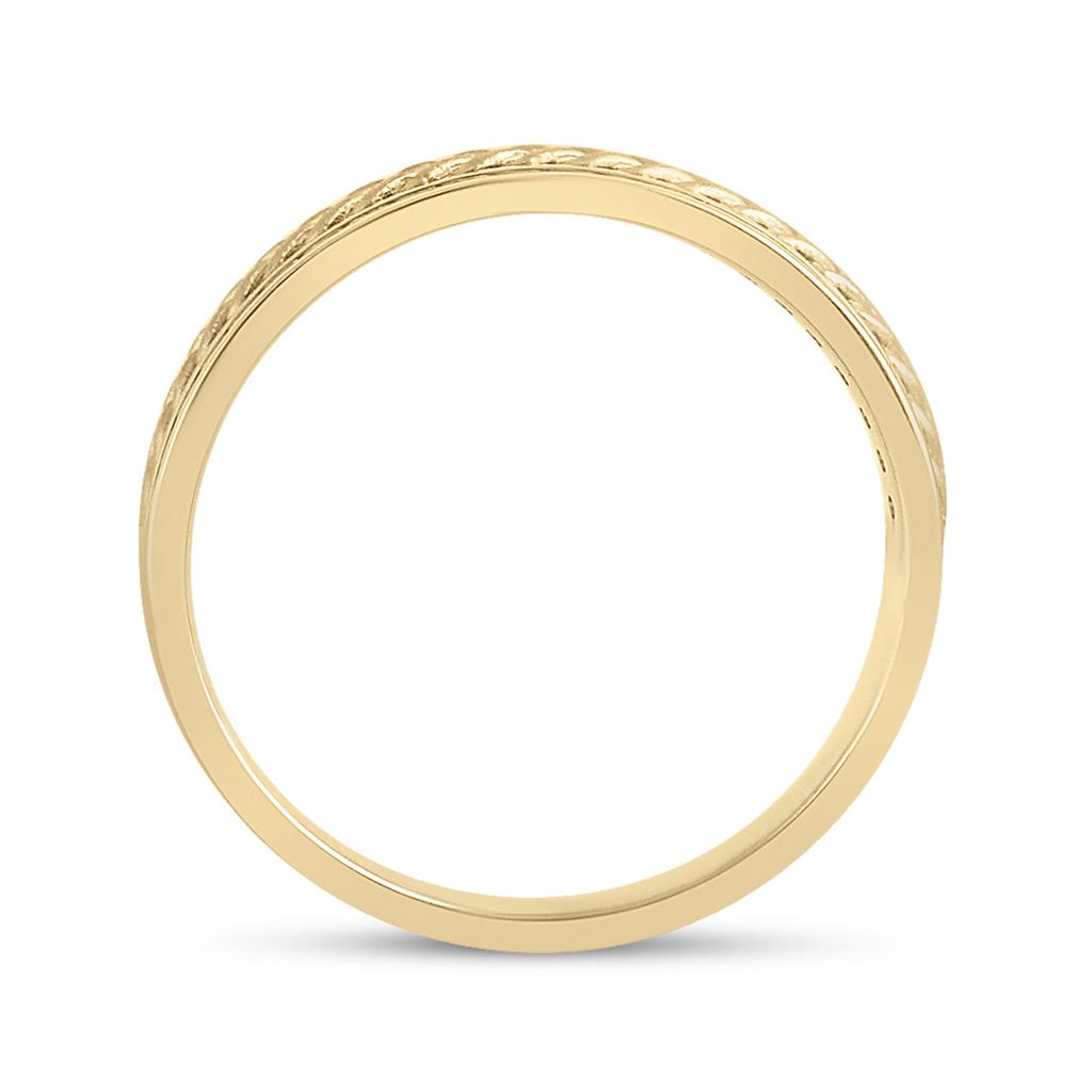 14k Yellow Gold Round Diamond Wedding Braided Band Ring 1/2 Cttw