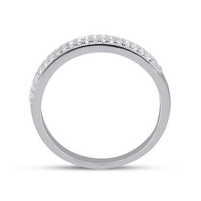14k White Gold Round Diamond Bridal Wedding Ring Set 3/4 Cttw