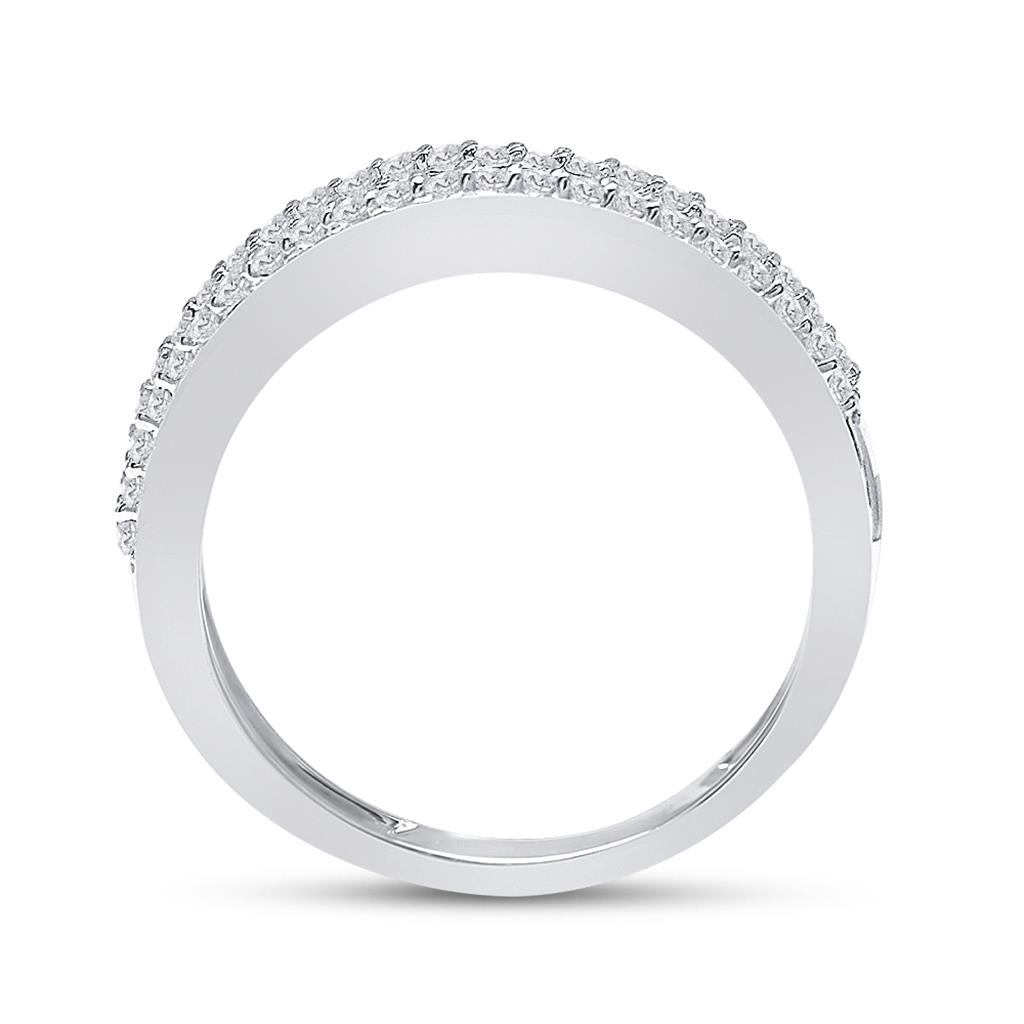 14k White Gold Round Diamond Bridal Wedding Ring Set 1-3/8 Cttw