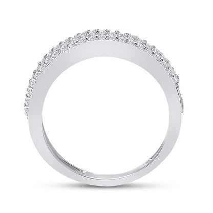 14k White Gold Round Diamond Bridal Wedding Ring Set 1-3/8 Cttw