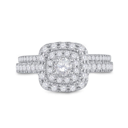 1CT-Diamond 1/5CT-CRD BLISS  BRIDAL SETS DOUBLE HALO C