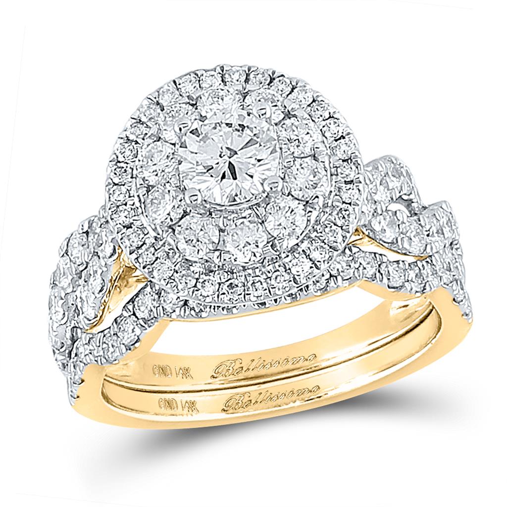 2 CT-Diamond 1/2CT-CRD BELLISIMMO BRIDAL SET CERTIFIED